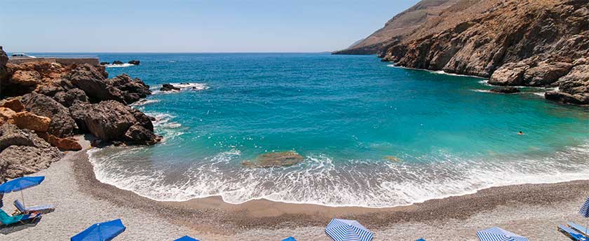 Vrisi Beach, Chora Sfakion, Sfakia, Crete, Greece